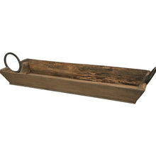  Wooden Centrepiece Tray With Metal Handles